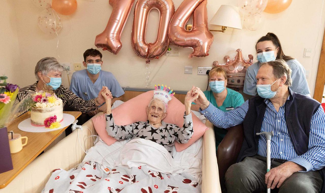 A resident at the St Monica Trust's John Wills House care home celebrated 104th birthday