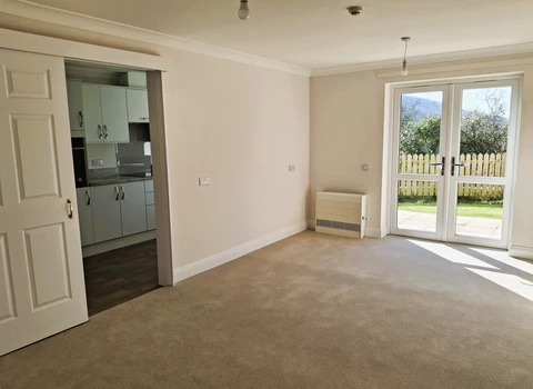 58 Hapil Close Living Room with sliding door, Sandford Station retirement village
