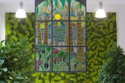Atrium stained glass