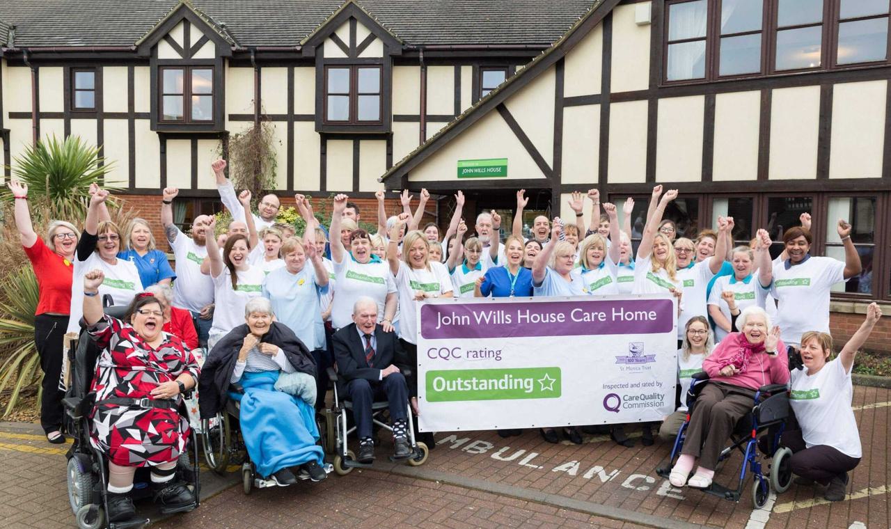John Wills House care home in Bristol celebrate Outstanding rating