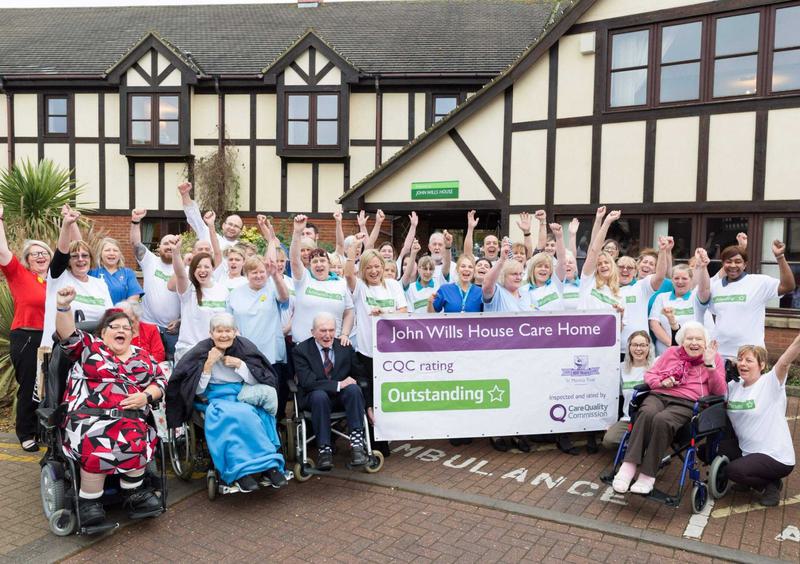 John Wills House care home in Bristol celebrate Outstanding rating